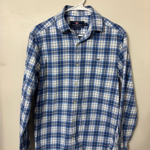 Vineyard Vines Other - Vineyard Vines Men's White and Blue Check Shirt